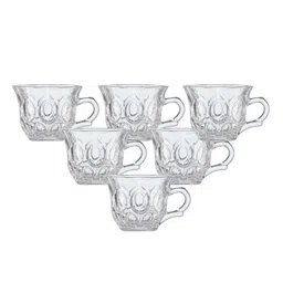 ceradeco Transparent Bubble Shaped 200ml Glass (Set of 6) Tea Cups image 3