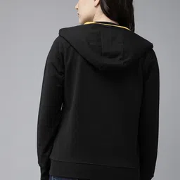 roadster Women Full Sleeve Solid Hooded Sweatshirt image 5