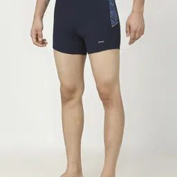 Black Panther Men's U- Front Swimming Trunk Solid Men Trunk Dark Blue Swimsuit image 3