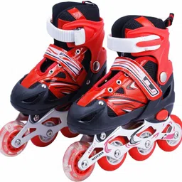 assemble Inline Skates Size Adjustable All Pure PU Wheels it has Aluminum-Alloy which is Strong with LED Flash Light on Wheels In-line Skates - Size 38-42 UK-picture-19