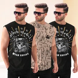 tripr Pack of 3 Men Vest image 3