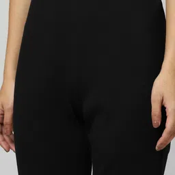 only Women Regular Fit Black Viscose Rayon Trousers image 3