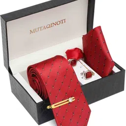 MUTAQINOTI Silk Cufflink & Tie Pin Set-picture-15