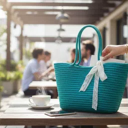 dyarchy Women Blue Hand-held Bag image 2