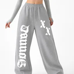 lugrantha Women Graphic Print Grey Track Pants-picture-24