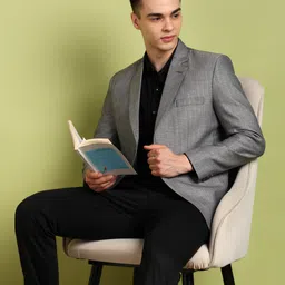 fubar Men Solid Single Breasted Formal Blazer image 2