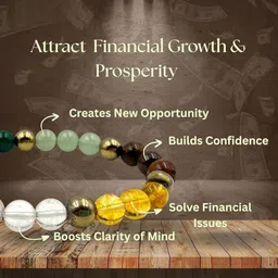 vibesle Pyrite, Green Aventurine, Citrine + Golden, Tiger's Eye, Citrine, 7 Chakra, Clear Quartz Beads, Agate, Crystal Bracelet image 2