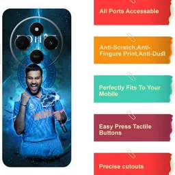 zaplab Back Cover for REDMI A4 5G , 24116RNC1I Hitman Rohit Sharma back cover image 4