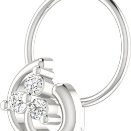 avsar Naina 18kt Diamond White Gold Nose Wire image 2