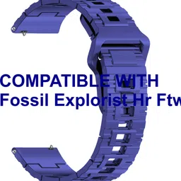 ACM WSM41C22BL1313 Watch Strap Silicone Shiny Belt 22mm for Fossil Explorist Hr Ftw4018 Smartwatch Blue Smart Watch Strap-picture-21