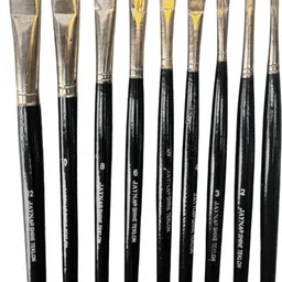 jayna Premium Flat Short Hair Artist Brush Set – Sizes 1,2,3,4,5,6,8,10,12 (9 pcs set)-picture-20