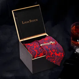 LOUIS STITCH Silk Tie Pin Set image 3