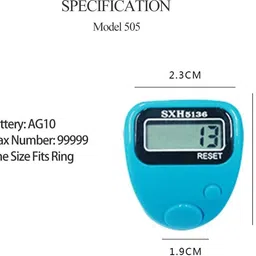 rukshv Digital Finger Counter Ring with Display – Easy Count, Reset & Battery Digital Tally Counter image 5