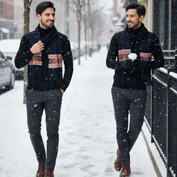 nikline Solid Men Muffler-picture-26