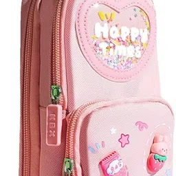 akvanar Pencil Case 3 Compartment Large Capacity Pen Pencil Pouch Stationery 1 Art Canvas Pencil Box-picture-10