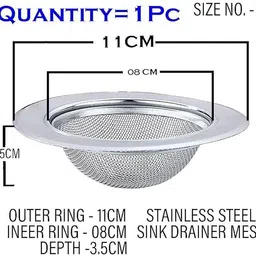 jovi kraft Kitchen Sink Stainless Steel Pop-Up Strainer image 3