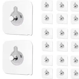 kezify Self Adhesive Strong Sticky Wall Hooks for Hanging Kitchen, Bathroom Accessories Hook 20-picture-14