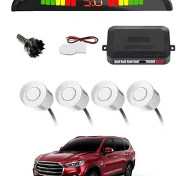 intenzo Universal 4 White Reverse Parking Sensor With LED Display For Cars-117 Safety of Passengers/Car One Alarm Kit-106 Parking Sensor-picture-26
