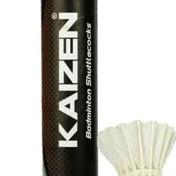 kaizen Diamond Badminton Shuttle Durable Feather Shuttle with Natural Cork Feather Shuttle - White-picture-42