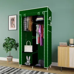 ms modstyle Collapsible Plastic Wardrobe, 1 Hanging Space, 4 Shelves, 1 Side Pocket PP Collapsible Wardrobe-picture-13