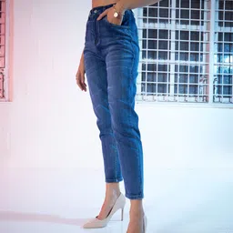 sassafras Women Regular High Rise Blue Jeans image 3