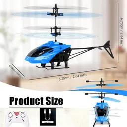 anabiya RC Helicopter with Hand Gravity Sensor,Flying Toy Safety Sensor(Multicolor) image 4