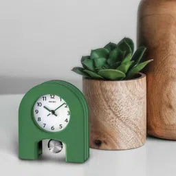 seiko Wooden Desk Pendulum Wall Table Clock image 1