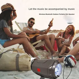POZUB Wireless Bluetooth Speaker with Flashlight Torch with USB | Mic | Aux | SD Card 10 W Bluetooth Party Speaker image 5