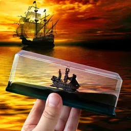Yurisha Black Pearl Ship Wavy Boat in a Box, Unsinkable Titanic Toy, Cruise Ship Vehicle Interior Cleaner-image-77