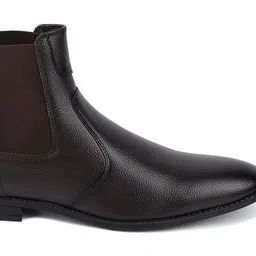 louis stitch Coffee Brown Chelsea Boots for Riding Biking for Men - RGPDCL - UK 6 Boots For Men image 4