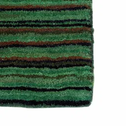 jaipur rugs Green Stripes Wool & Viscose 4 ft x 6 ft Hand Tufted Carpet image 5