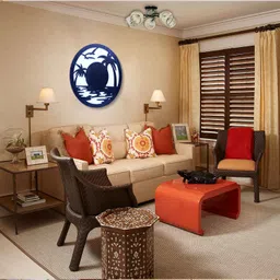 arkit Decorative Sun Frame Wall Hanging Wooden Art Decor Frame For Home/Office 15 inch 3D Wooden Frame image 5