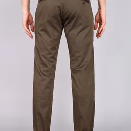 killer Men Slim Fit Brown Cotton Blend Trousers image 4