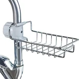 romj Dish Drainer Kitchen Rack Soap DIsh Stainless Steel Sink Caddy Organizer,Tap Organiser Clip Storage Steel image 4