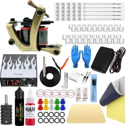 Basic Coil Machine Complete Permanent Tattoo Kit-image-1