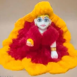 anyfashion Laddu Gopal Woolen Dress Size 3 Krishna Dress Winter Designer Dress Mix Colour Dress image 3