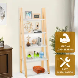 kuber industries Book Shelf Solid Wood Open Book Shelf image 5