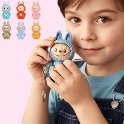 yaykid Cute Labubu Expression Changing Keychain Gift for Kids and Adults image 1