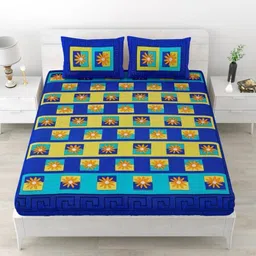 sabita 340 TC Cotton Blend Double Printed Flat Bedsheet-picture-36