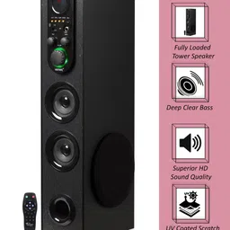 Vemax Venue 3.0 Wireless Bluetooth 70w Tower Speaker with Karaoke Mic, USB, AUX, FM 70 W Bluetooth Tower Speaker image 2