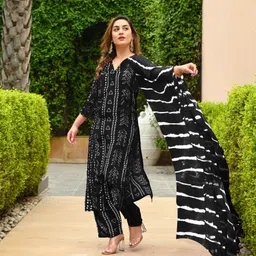 gosriki Women Cotton Rayon Kurta Palazzo Dupatta Set-picture-19