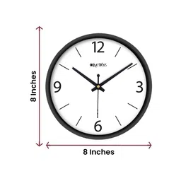 olive tree Black Round 8 Inches Plastic Table Cum Wall Clock image 3