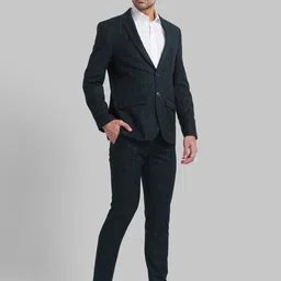 park avenue Men Suit Checkered Suit image 2