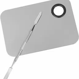 glamezone Makeup Mixing square Plate for women and girls (Silver)-picture-38