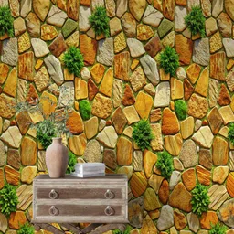 walldaddy Vinyl Decorative Multicolor Wallpaper image 2