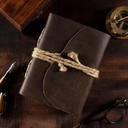 the vintage journal Genuine Premium Leather Journal With 100% Recycled Handmade Paper A5 Diary Un-ruled 240 Pages image 5
