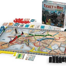 zuuluzrs Ticket to Ride Europe Board Game for Family, 2 to 5 Players Kids & Adults Board Game Accessories image 3
