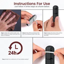 Portronics Griplet 3 Cable Organizer Holder Clips,Cable Protector,Strong Adhesive Tape Cable Protector image 5