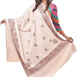 Feathers Polyester Wool Blend Printed Women Shawl-picture-18