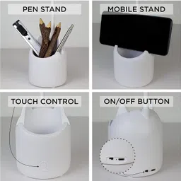 tribeazi 3-Colour dy/Table/DesMode LED Stuk Lamp with Pen & Mobile Holder Table Lamp image 3